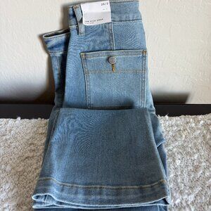Loft Light Denim The Kick Crop High Rise Size 26 (2) NWT
